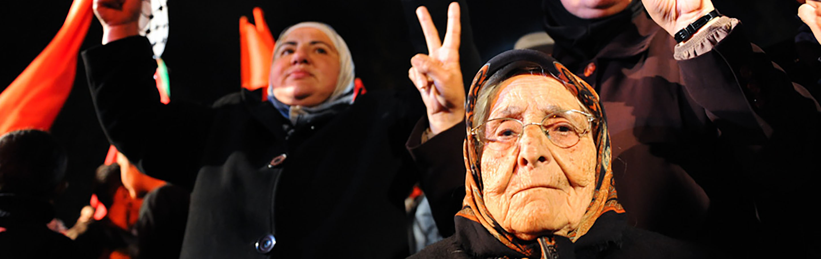 Palestinian women peacefully protest