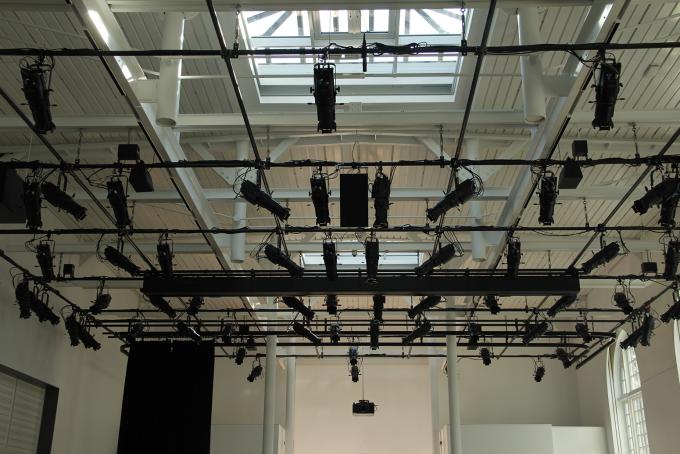 the lighting grid at the DR Center
