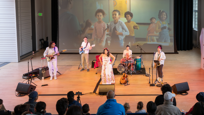 Grammy nominated singer-songwriter Flor Bromley and the Flor Bromley Band perform on stage