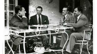 Nelson, Laurance, John 3rd, and David Rockefeller, at the Pocantico Hills home of John 3rd in 1950.